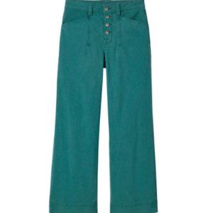 NWT Women's Wide Leg Cropped Chinos, Duluth Trading Co, size 16